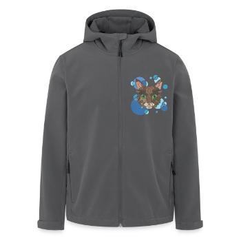 Katze Geometrie - Recycelte Männer Softshell-Jacke von Stanley/Stella - Anthrazit - Vorne - AI Model Male 185 light (185cm)
