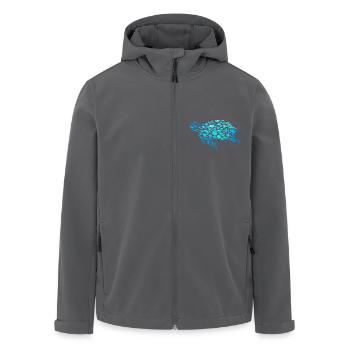 Wasserschildkröte Fische Meeresbewohner - Recycelte Männer Softshell-Jacke von Stanley/Stella - Anthrazit - Vorne - AI Model Male 185 light (185cm)