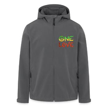 One Love - Recycelte Männer Softshell-Jacke von Stanley/Stella - Anthrazit - Vorne - AI Model Male 185 light (185cm)