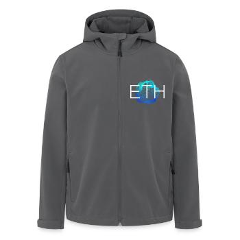 ETH Blockchain Kryptowährung - Recycelte Männer Softshell-Jacke von Stanley/Stella - Anthrazit - Vorne - AI Model Male 185 light (185cm)