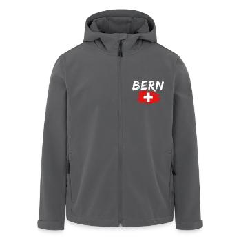 Bern Schweiz Flagge - Recycelte Männer Softshell-Jacke von Stanley/Stella - Anthrazit - Vorne - AI Model Male 185 light (185cm)