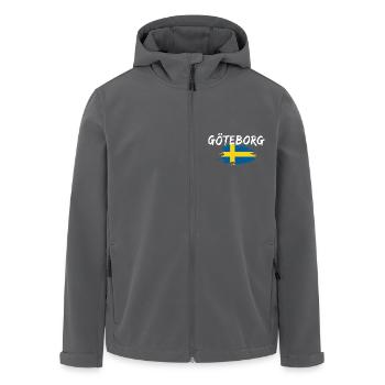 Göteborg Flagge Schweden - Recycelte Männer Softshell-Jacke von Stanley/Stella - Anthrazit - Vorne - AI Model Male 185 light (185cm)