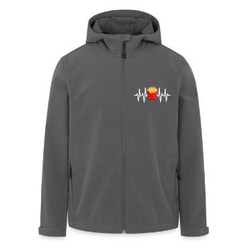 Pommes Frites Herzschlag - Recycelte Männer Softshell-Jacke von Stanley/Stella - Anthrazit - Vorne - AI Model Male 185 light (185cm)