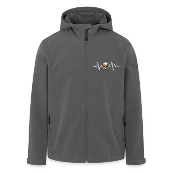Bier Herzschlag - Recycelte Männer Softshell-Jacke von Stanley/Stella - Anthrazit - Vorne - AI Model Male 185 light (185cm)