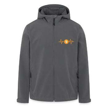 Bitcoin Herzschlag - Recycelte Männer Softshell-Jacke von Stanley/Stella - Anthrazit - Vorne - AI Model Male 185 light (185cm)