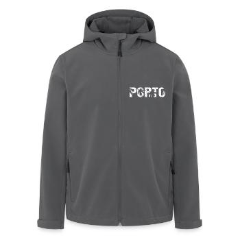 Porto Portugal Beach Palms - Recycelte Männer Softshell-Jacke von Stanley/Stella - Anthrazit - Vorne - AI Model Male 185 light (185cm)