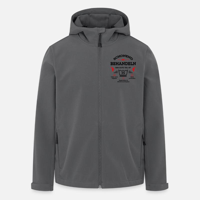 SCHONEND BEHANDELN 35. GEBURTSTAG - Recycelte Männer Softshell-Jacke von Stanley/Stella - Anthrazit