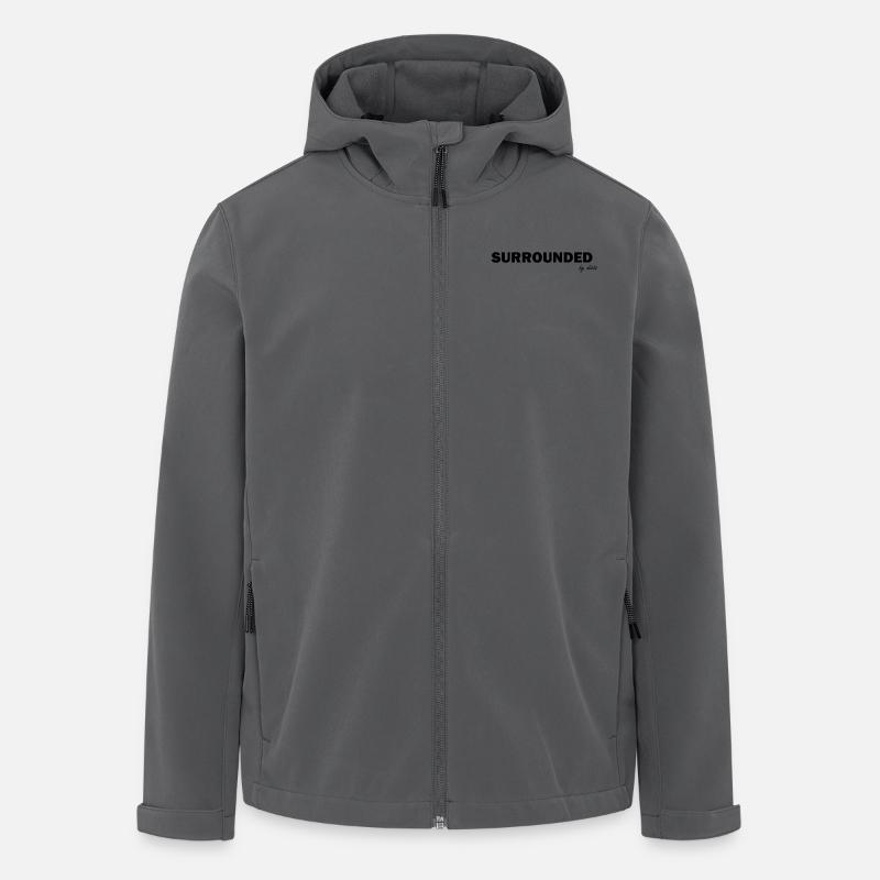 Umgeben von Idioten - Recycelte Männer Softshell-Jacke von Stanley/Stella - Anthrazit
