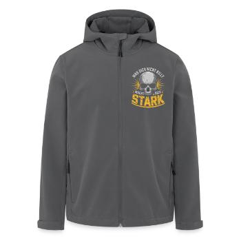 Was dich nicht killt macht dich stark Motivation - Recycelte Männer Softshell-Jacke von Stanley/Stella - Anthrazit - Vorne - AI Model Male 185 light (185cm)
