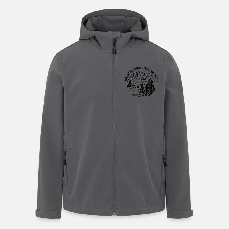 Camping Nature Camping People - Men’s Recycled Softshell Jacket by Stanley/Stella - anthracite