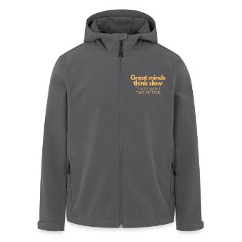 Große Köpfe denken langsam - Recycelte Männer Softshell-Jacke von Stanley/Stella - Anthrazit - Vorne - AI Model Male 185 light (185cm)