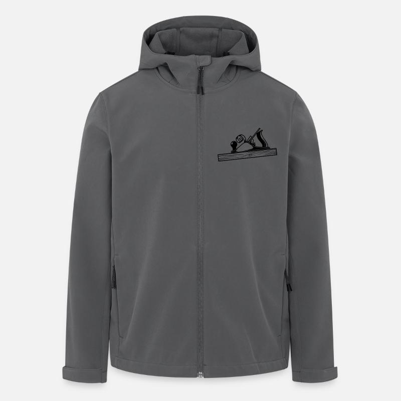 Conception de la raboteuse Schreiner - Veste softshell homme en polyester recyclé Stanley/Stella - charbon