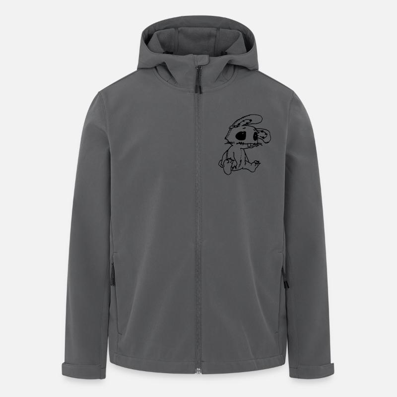 Sad Rabbit - funny emo bunny - Men’s Recycled Softshell Jacket by Stanley/Stella - anthracite