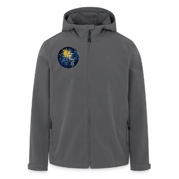 Kosmische Sonne und Mond - Recycelte Männer Softshell-Jacke von Stanley/Stella - Anthrazit - Vorne - AI Model Male 185 light (185cm)