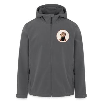 Schimpanse - Recycelte Männer Softshell-Jacke von Stanley/Stella - Anthrazit - Vorne - AI Model Male 185 light (185cm)