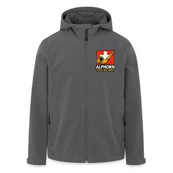 Alphorn Sound der Alpen - Recycelte Männer Softshell-Jacke von Stanley/Stella - Anthrazit - Vorne - AI Model Male 185 light (185cm)