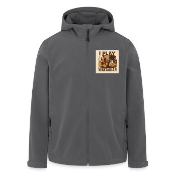 Guitar I play vegetarian - Recycelte Männer Softshell-Jacke von Stanley/Stella - Anthrazit - Vorne - AI Model Male 185 light (185cm)