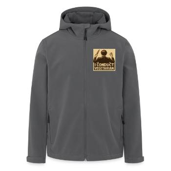 Dirigent I conduct vegetarian - Recycelte Männer Softshell-Jacke von Stanley/Stella - Anthrazit - Vorne - AI Model Male 185 light (185cm)