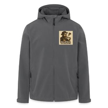Saxophon Ich spiele vegetarisch - Recycelte Männer Softshell-Jacke von Stanley/Stella - Anthrazit - Vorne - AI Model Male 185 light (185cm)