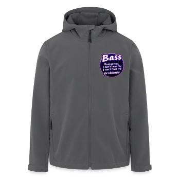 Bässe zu stark, tiefe Vibrationen - Recycelte Männer Softshell-Jacke von Stanley/Stella - Anthrazit - Vorne - AI Model Male 185 light (185cm)