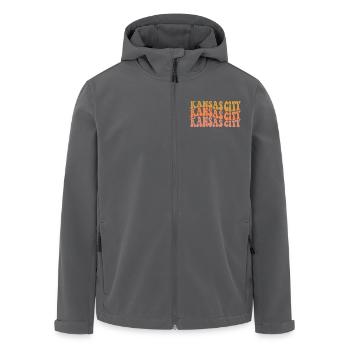 Kansas City - Recycelte Männer Softshell-Jacke von Stanley/Stella - Anthrazit - Vorne - AI Model Male 185 light (185cm)