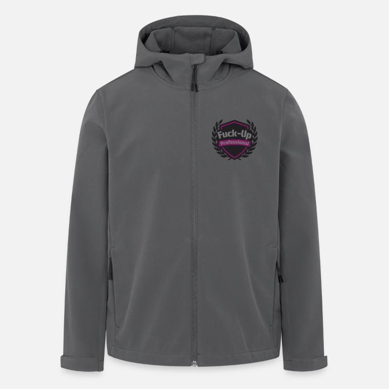 Fuck-Up Professional - Recycelte Männer Softshell-Jacke von Stanley/Stella - Anthrazit