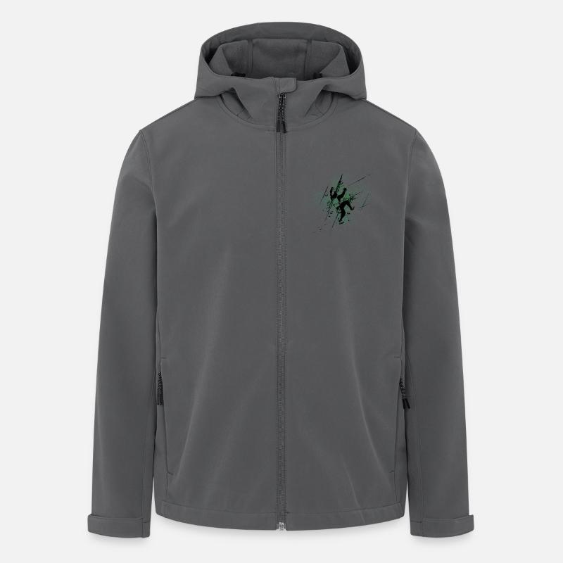 Green Splash Climber - Recycelte Männer Softshell-Jacke von Stanley/Stella - Anthrazit