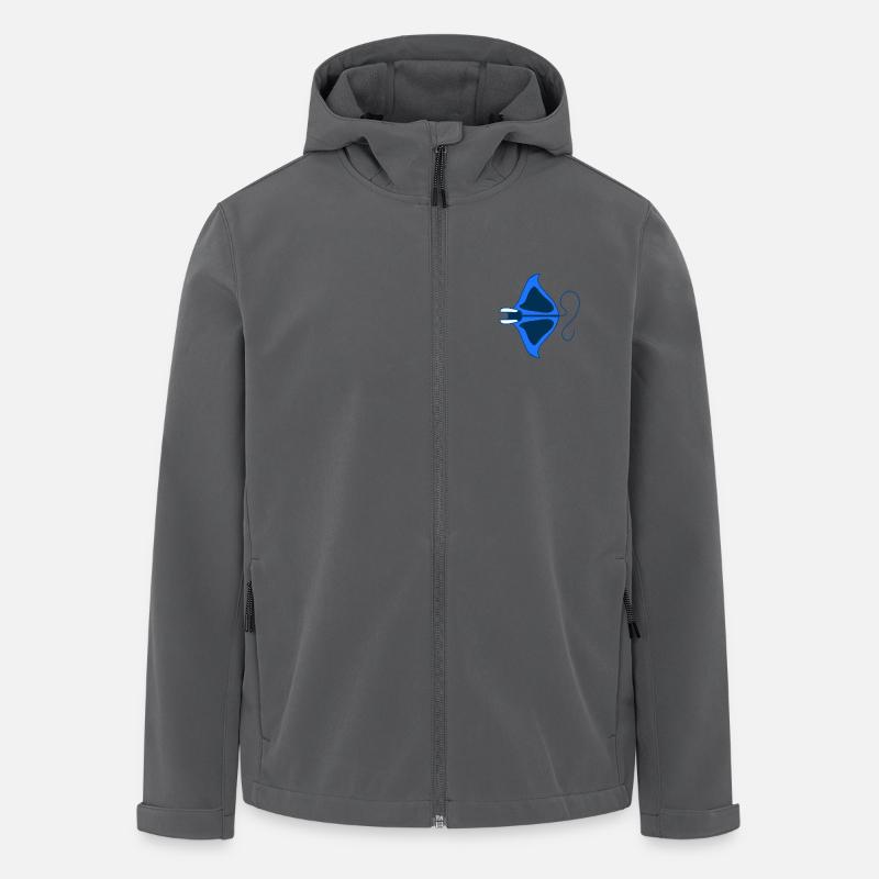 Manta Linear Blue Stylized - Men’s Recycled Softshell Jacket by Stanley/Stella - anthracite