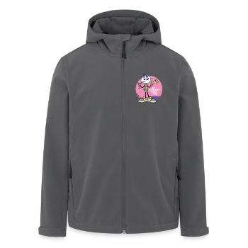 Strichel: Auf großem Fuß leben. Reichtum und Party - Recycelte Männer Softshell-Jacke von Stanley/Stella - Anthrazit - Vorne - AI Model Male 185 light (185cm)