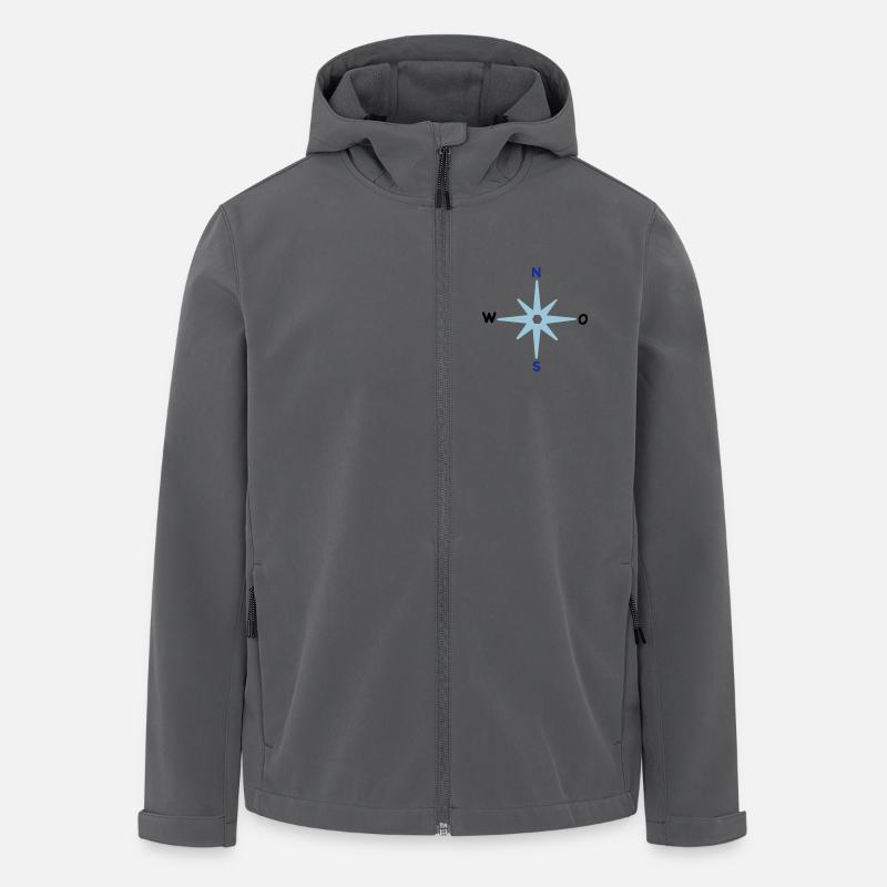 Compass Cardinal Directions Star Compass Maritime - Men’s Recycled Softshell Jacket by Stanley/Stella - anthracite