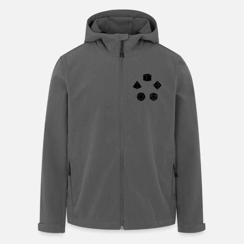Ensemble de dés Stylo et Feuille - Veste softshell homme en polyester recyclé Stanley/Stella - charbon