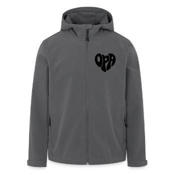 Grandfather - Men’s Recycled Softshell Jacket by Stanley/Stella - anthracite - Front - AI Model Male 185 light (185cm)