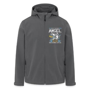 Angeln Angel Fischer Geschenk Angelrute Angler - Recycelte Männer Softshell-Jacke von Stanley/Stella - Anthrazit - Vorne - AI Model Male 185 light (185cm)