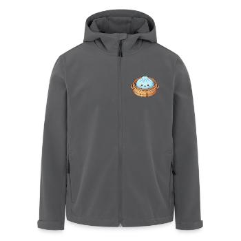 Bleu raviolis - Veste softshell homme en polyester recyclé Stanley/Stella - charbon - Devant - AI Model Male 185 light (185cm)