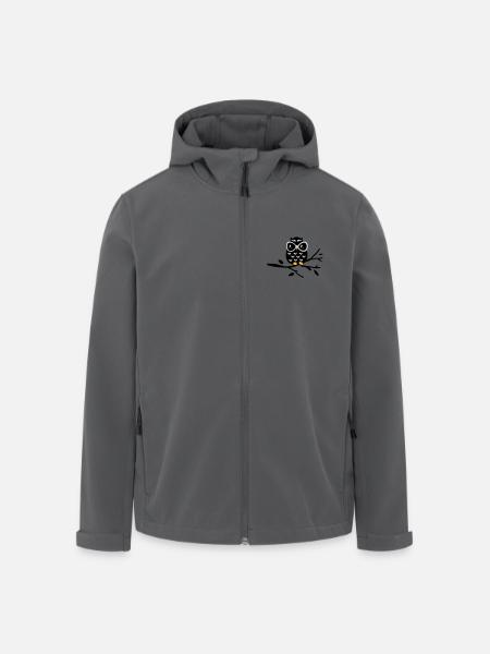 Owl - Men’s Recycled Softshell Jacket by Stanley/Stella - anthracite