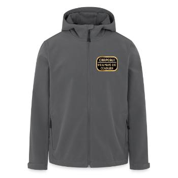 Chapeau Permis de Conduire - Veste softshell homme en polyester recyclé Stanley/Stella - charbon - Devant - AI Model Male 185 light (185cm)