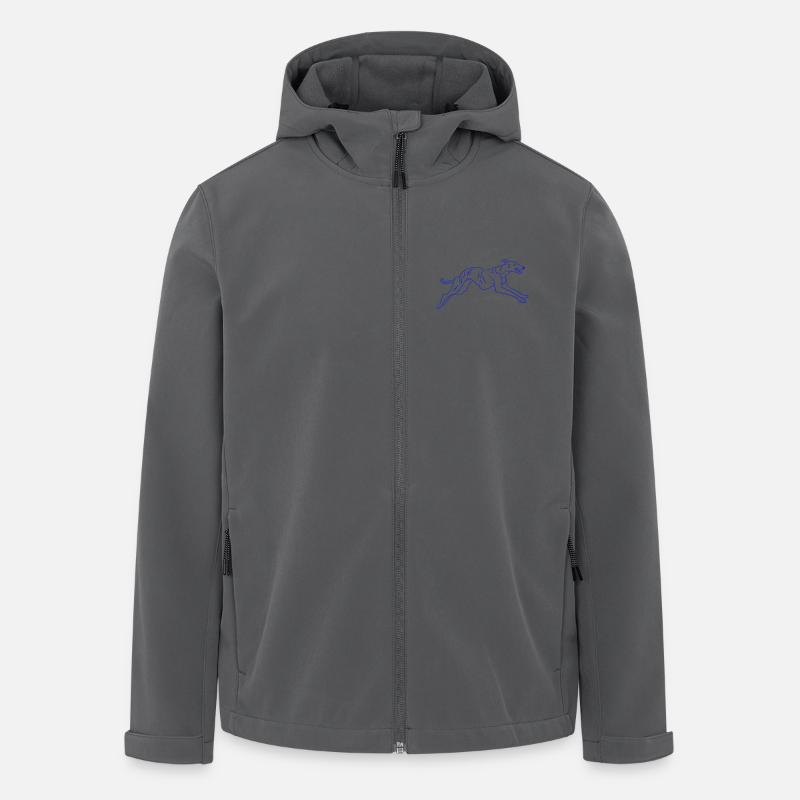 Greyhound Hund Laufen - Recycelte Männer Softshell-Jacke von Stanley/Stella - Anthrazit