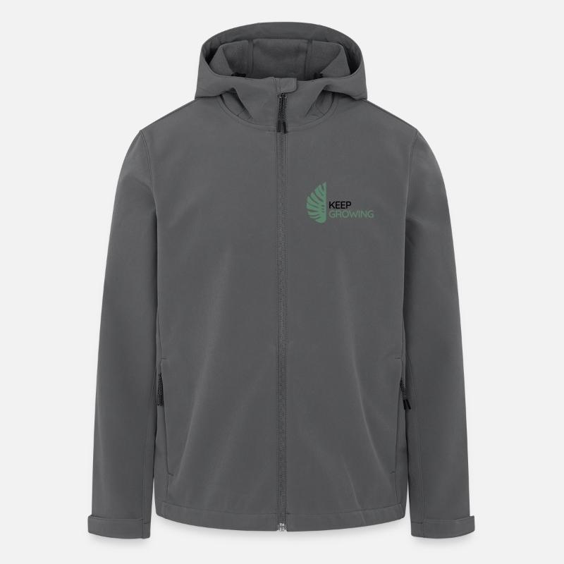 Monstera - Continue de grandir - Veste softshell homme en polyester recyclé Stanley/Stella - charbon