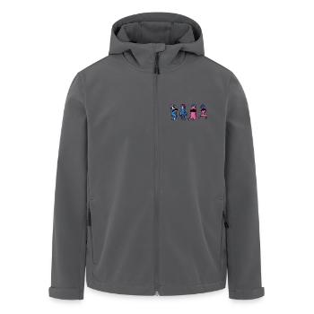 Bunte Aliens - Horst, Björn, Philip und Peter - Recycelte Männer Softshell-Jacke von Stanley/Stella - Anthrazit - Vorne - AI Model Male 185 light (185cm)