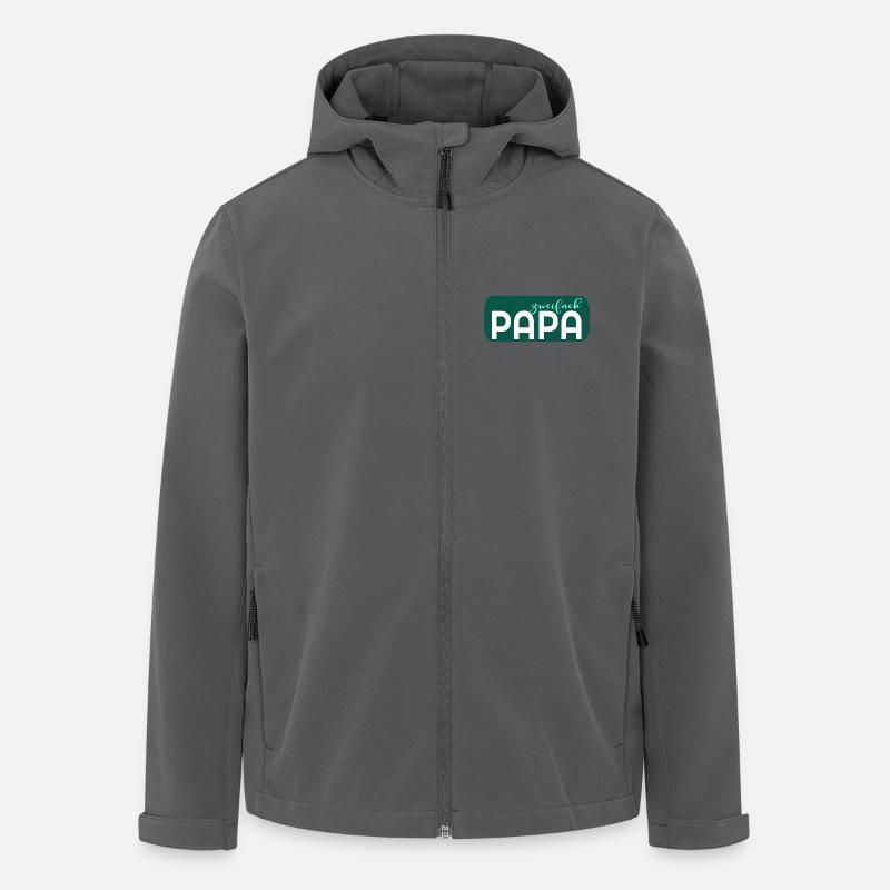 Zweifach Vater Papa - Recycelte Männer Softshell-Jacke von Stanley/Stella - Anthrazit