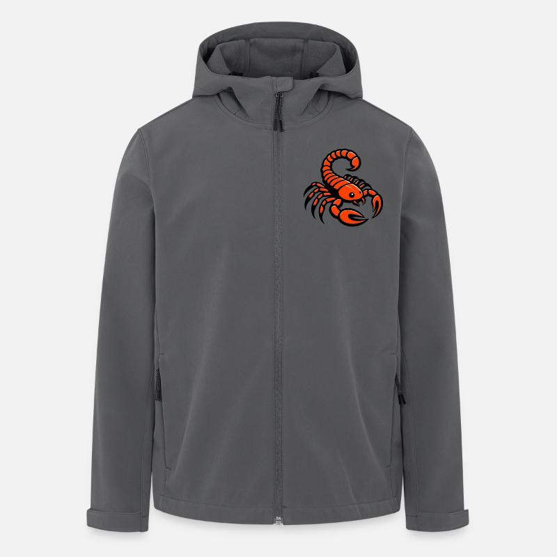 Feuriger Skorpion - Recycelte Männer Softshell-Jacke von Stanley/Stella - Anthrazit