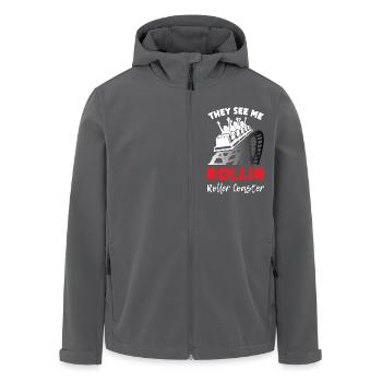They See Mee Rollin Roller Coaster - Recycelte Männer Softshell-Jacke von Stanley/Stella - Anthrazit - Vorne - AI Model Male 185 light (185cm)