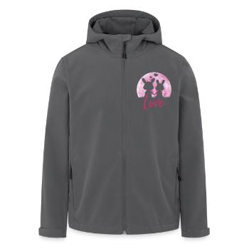 Bunny love - Valentine's Day Geschenk - Recycelte Männer Softshell-Jacke von Stanley/Stella - Anthrazit - Vorne - AI Model Male 185 light (185cm)