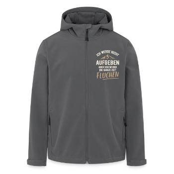 Ich werde nicht aufgeben aber fluchen - Wandern - Recycelte Männer Softshell-Jacke von Stanley/Stella - Anthrazit - Vorne - AI Model Male 185 light (185cm)