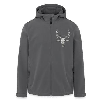 Lausbua Hirsch - Festzelt, Bier und Gaudi - Recycelte Männer Softshell-Jacke von Stanley/Stella - Anthrazit - Vorne - AI Model Male 185 light (185cm)
