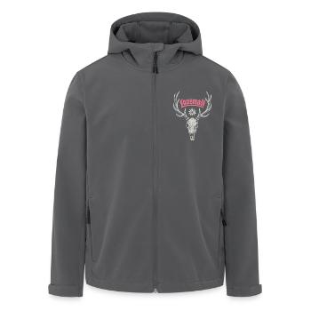 Hirschgeweih Lausmadl - Festzelt, Bier und Gaudi - Recycelte Männer Softshell-Jacke von Stanley/Stella - Anthrazit - Vorne - AI Model Male 185 light (185cm)