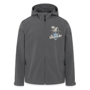 Grantler - basst scho, Festzelt, Bier und Gaudi - Recycelte Männer Softshell-Jacke von Stanley/Stella - Anthrazit - Vorne - AI Model Male 185 light (185cm)
