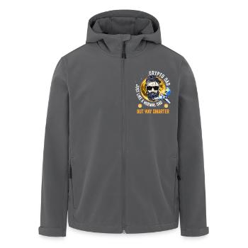 Crypto Dad wie ein normaler Papa - Recycelte Männer Softshell-Jacke von Stanley/Stella - Anthrazit - Vorne - AI Model Male 185 light (185cm)