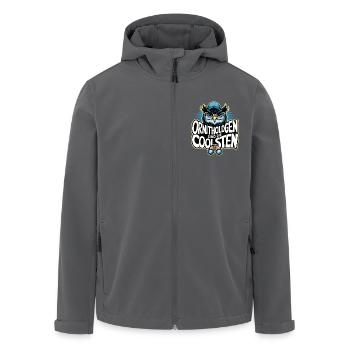 Ornithologen sind die Coolsten lustige Eule - Recycelte Männer Softshell-Jacke von Stanley/Stella - Anthrazit - Vorne - AI Model Male 185 light (185cm)