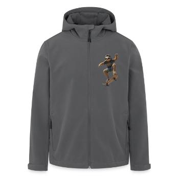 Skater Faultier - Recycelte Männer Softshell-Jacke von Stanley/Stella - Anthrazit - Vorne - AI Model Male 185 light (185cm)